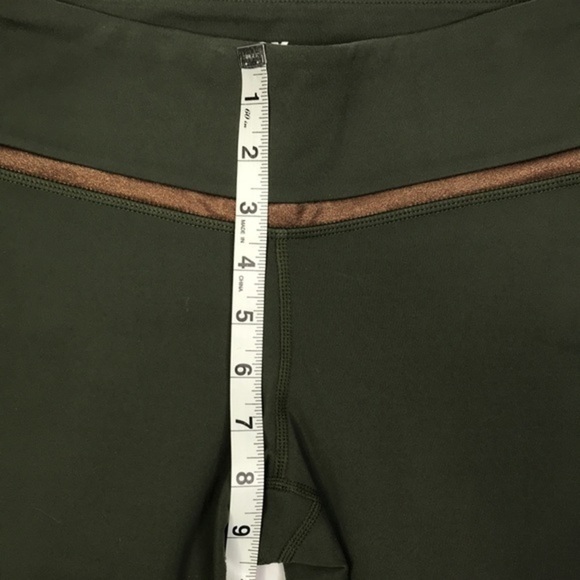 JOYLAB 7/8 Shine & Mesh Pieced Legging Deep Olive - Picture 13 of 13